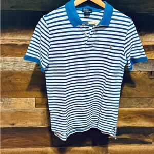 Polo by Ralph Lauren White and Blue Striped Polo Shirt